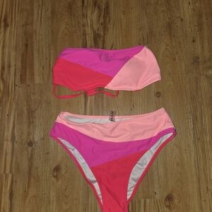 Colorful Pink Bikini Set